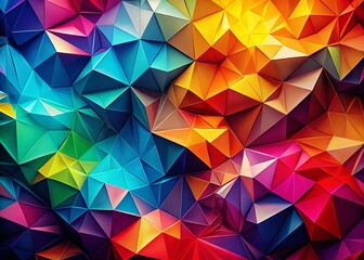 Fototapeta premium Abstract Colorful Faceted Texture Background - AI Generated Stock Photo