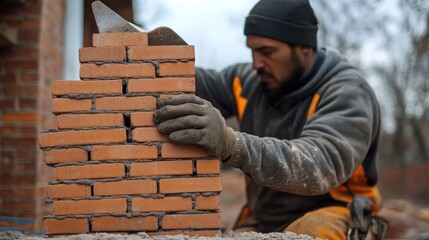 Bricklayer at Work: Constructing a Sturdy Wall