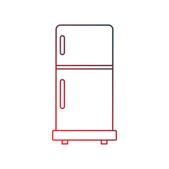 refrigerator gradient outline icon with white background vector stock illustration