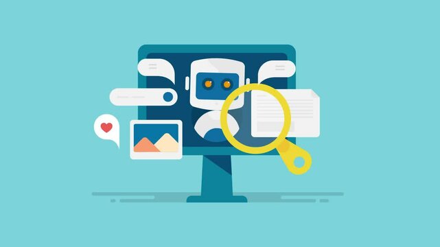 Agentic ai robot accomplish marketing task, content creation, send auto message to customer, chatbot service autonomous technology business concept.