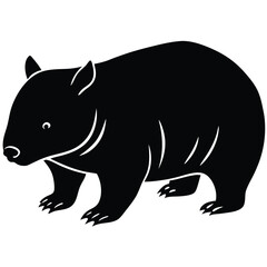 a wombat vector animle