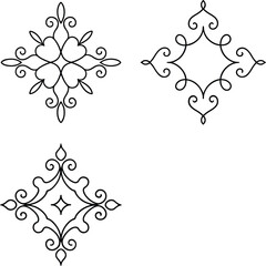 vector illustration of a set of ornamental elements