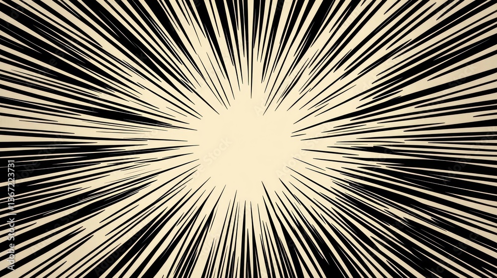 Poster abstract speed lines background creating dynamic radial motion graphic effect