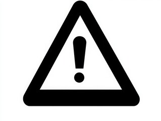 Exclamation danger warning sign