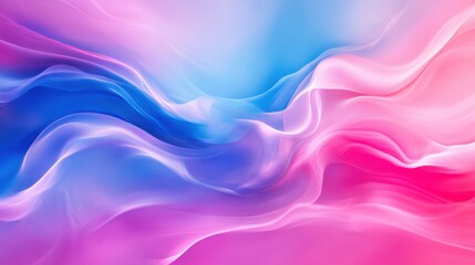 Obraz premium Abstract fluid background with soft blue, purple and pink color blend. Perfect for websites, posters, or digital artwork needing a gentle touch.