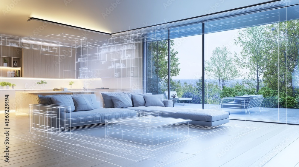 Wall mural an ai powered virtual home staging system allowing users to design and visualize room layouts in rea