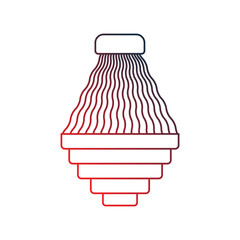 chandelier gradient outline icon with white background vector stock illustration