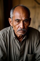 Fototapeta premium arafed man with a mustache and a moustache sitting in a room