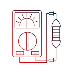 resistance gradient outline icon with white background vector stock illustration