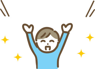 笑顔で紹介している男性