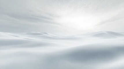 Obraz premium Surreal White Desert with Smooth Sand Dunes
