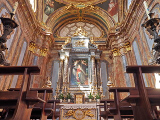 Archs and architecture of San Francesco d'Assisi grande important church in neoclassical style ,...