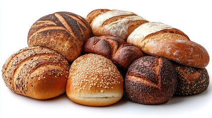 bread on white background