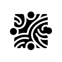 Abstract Black & White Square Pattern: Minimalist Design