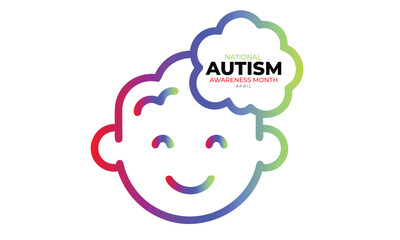 National Autism Awareness Month. background, banner, card, poster, template, Vector, illustration.