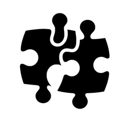 Interlocked Puzzle Pieces: A Monochrome Study of Connection & Teamwork