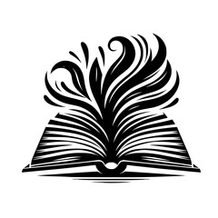 Illuminated Knowledge: A Stylized Book Illustration