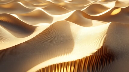 Golden desert dunes sunlight abstract landscape