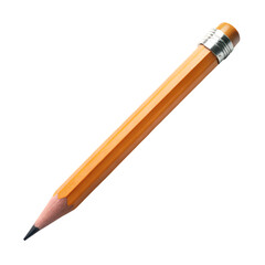 Pencil isolated on transparent background  
