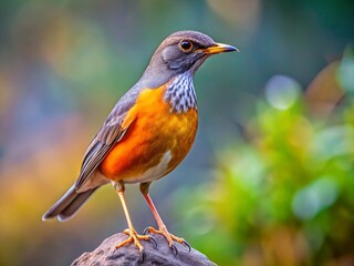 Fototapeta premium Abyssinian Thrush Bird Ethiopia Lalibela Wildlife Photography