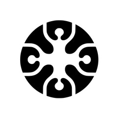 Abstract Black and White Circular Design: Modern & Minimalist