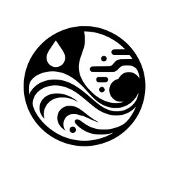 Yin & Yang: Water Elements in Geometric Harmony