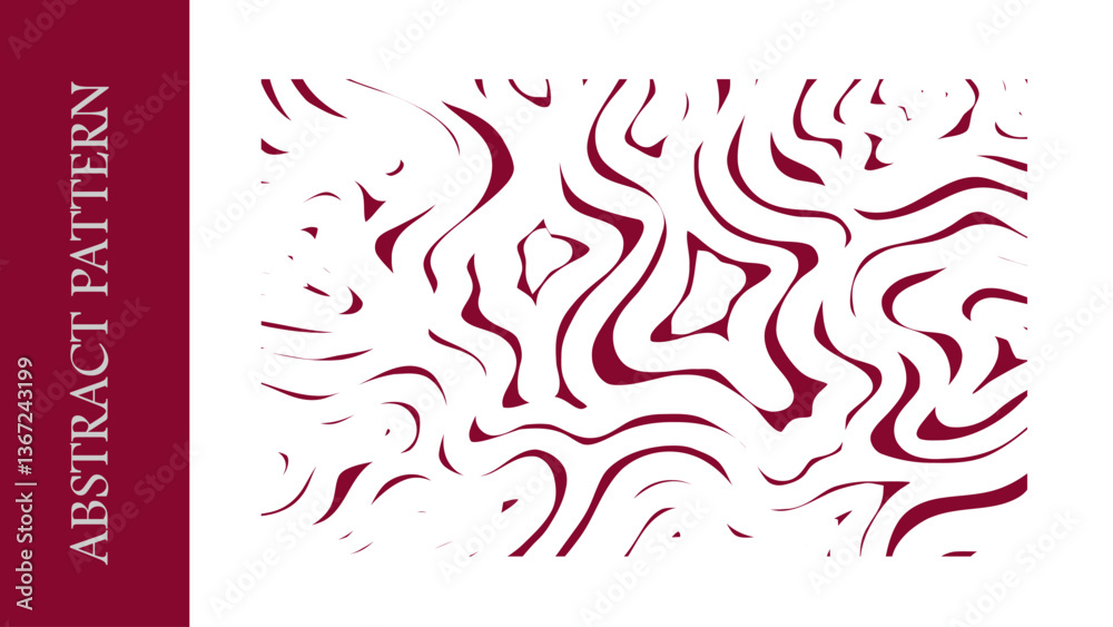Poster abstract pattern wave shape lines, curves, brush strokes with repeating patterns. abstract backgroun