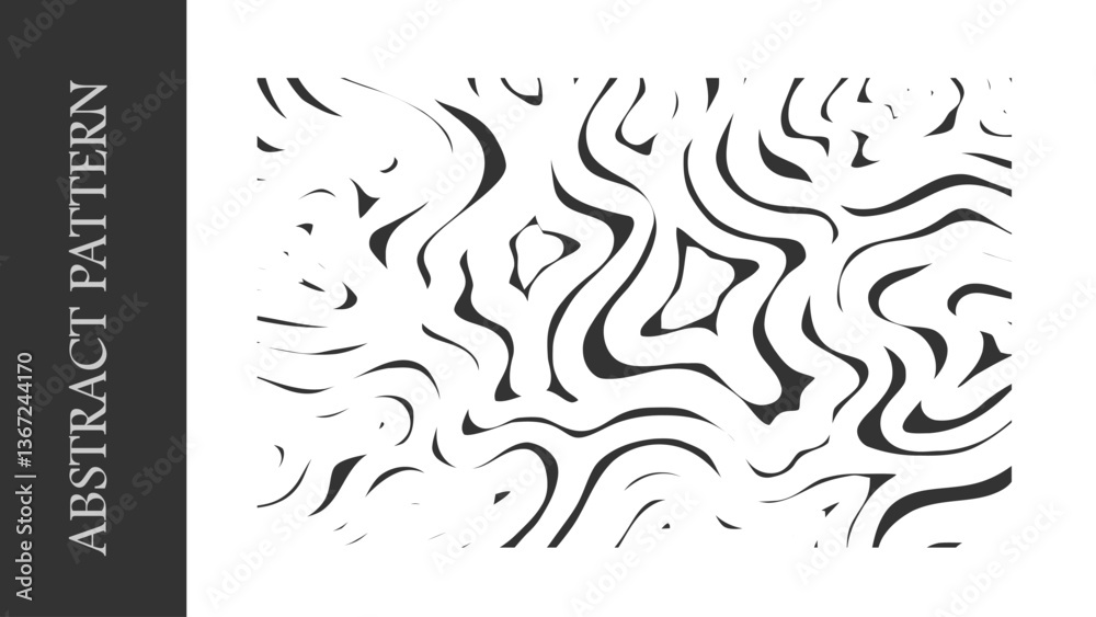 Poster abstract pattern wave shape lines, curves, brush strokes with repeating patterns. abstract backgroun