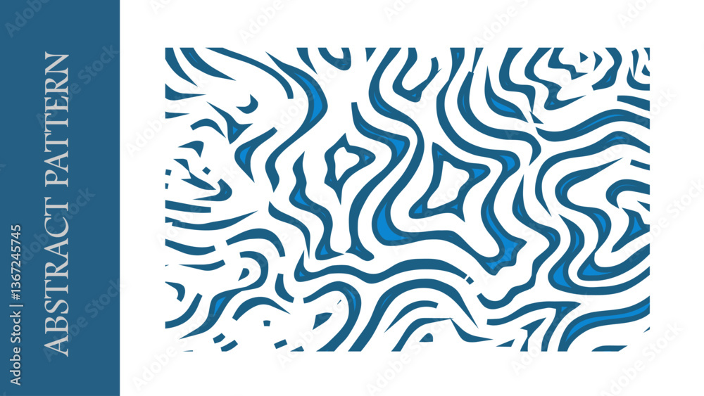 Poster abstract pattern wave shape lines, curves, brush strokes with repeating patterns. abstract backgroun