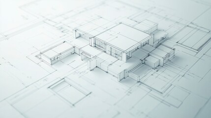 3D model house blueprint architectural design