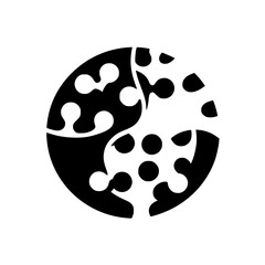 Obraz premium Abstract Yin Yang with Dot Pattern