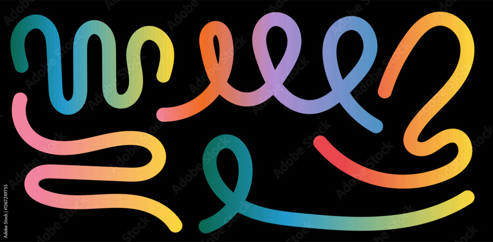 Aufkleber abstract 3d gradient background with smooth waves, fluid shapes, and dynamic swirls. modern, colourf