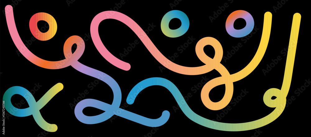 Poster abstract neon background with smooth 3d gradients. dynamic waves, fluid shapes, and bright colours c