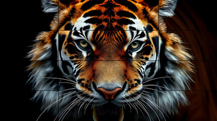 Fototapeta premium majestic tiger wallpaper, created by generative ai
