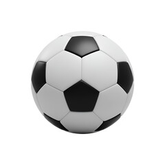 Realistic Classic Black and White Soccer Ball 3D Icon