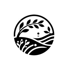 Circle of Life: Minimalist Nature Emblem