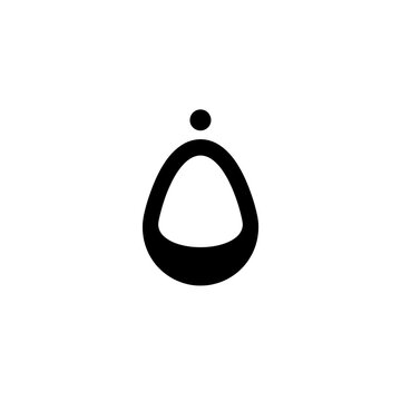 Arabic Letter Qaf with Dot - Isolated Vector Graphic
