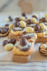 sweet home made chocolate easter donuts