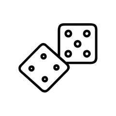 Dice Icon Illustrating Luck and Games in Minimalist Style  