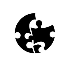 Abstract Puzzle: Black on White, Modern Symbol