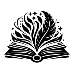 Mystical Tome: A Black and White Literary Journey