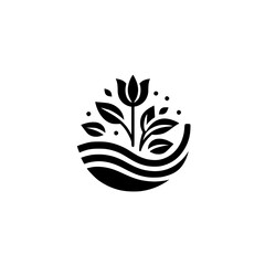 Minimalist Floral Logo Design: Nature's Embrace