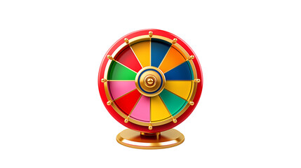 Isolated colorful wheel of fortune on a black background