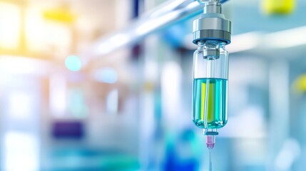 Clinical Medical Equipment with Liquid Medication Flowing Through Chamber