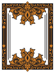 Ornate Wedding Frame with Gold Floral Borders