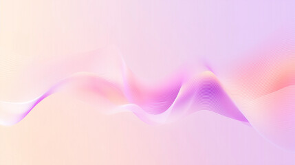 Soft pink and purple stylized audio wave on light pastel background