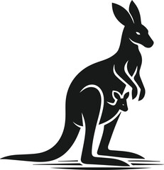 kangaroo vector animal silhouette