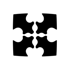 Abstract Puzzle: Black Shapes on White