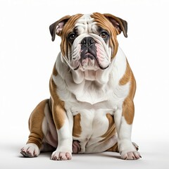 Obraz premium Adorable English Bulldog Puppy Sitting