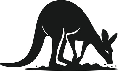 kangaroo vector animal silhouette